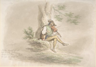 ジプシー・フィドラー、1858年。 作： Monogrammist CG
