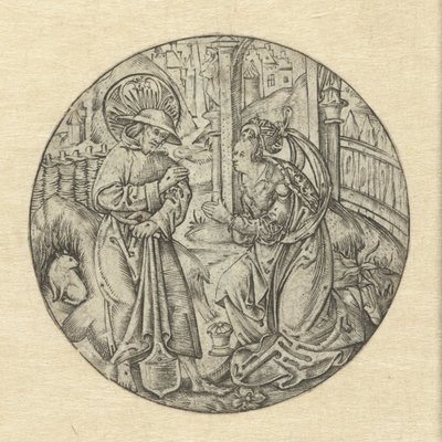 キリストはマグダラのマリアに現れます Noli me tangere 作： Monogrammist S