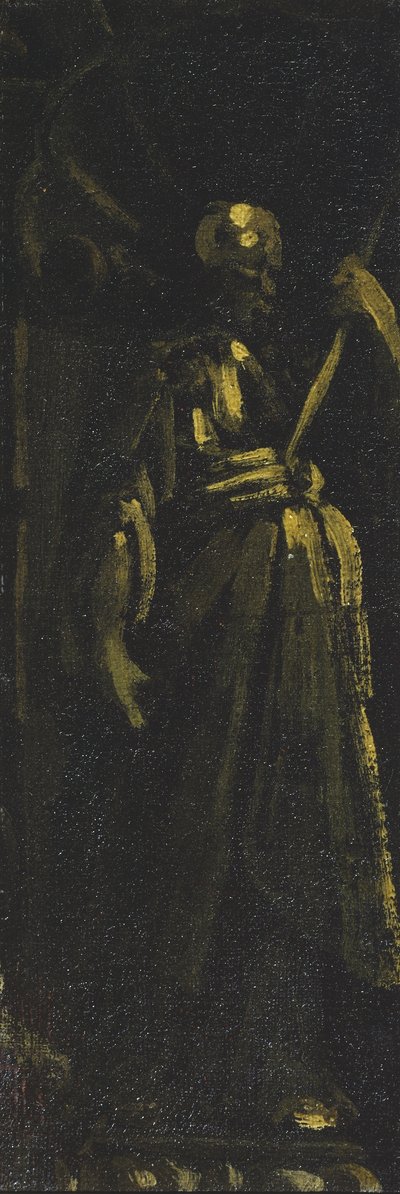 ニッチに立つ聖人（断片）1610年頃～40年頃（油彩・キャンバス 作： Monsu Desiderio
