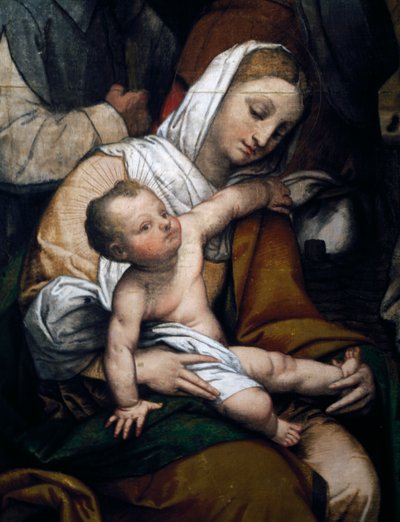 キリスト降誕祭または羊飼いの賛美 作： Moretto da Brescia