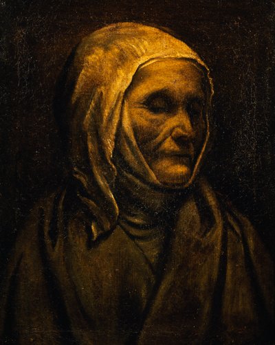 聖アンジェラ・メリチの肖像 作： Moretto da Brescia