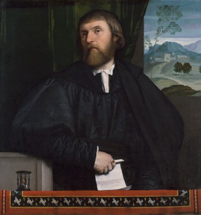 男の肖像、ca。 1520-1525。 作： Moretto da Brescia