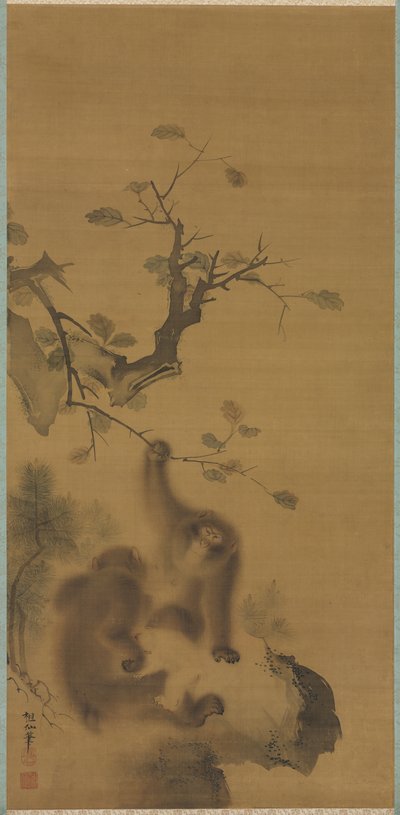 岩棚のサル 作： Mori Sosen