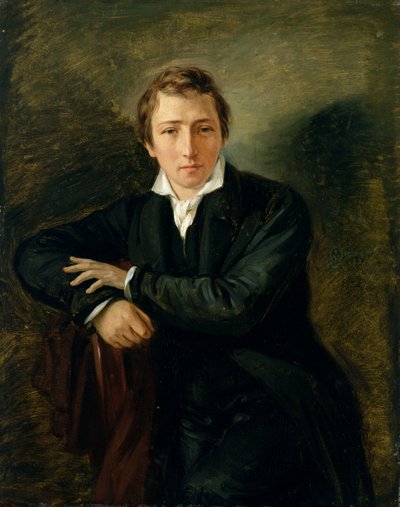 ハインリッヒ・ハイネの肖像（1797-1856）1831（キャンバスに油彩） 作： Moritz Daniel Oppenheim
