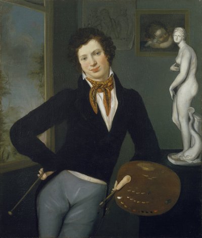 自画像、1815-1816 作： Moritz Daniel Oppenheim