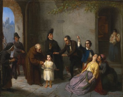 エドガルドモルタラの誘拐、1862年 作： Moritz Daniel Oppenheim
