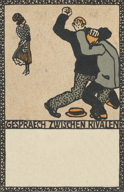 ライバル同士の会話 ライバル同士の会話、1907 年。 作： Moritz Jung
