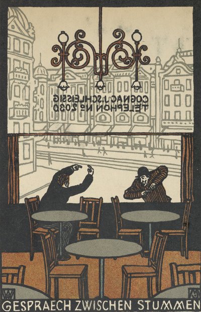 Mutes Gespraech zwischen Stummen 間の会話、1907 年。 作： Moritz Jung