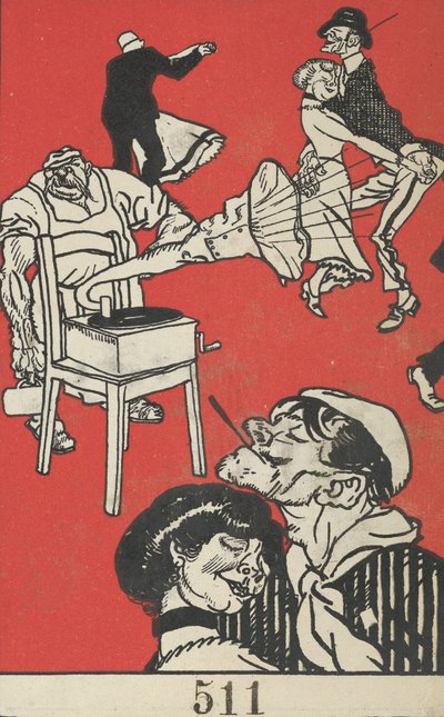 ダンサーのアパッチ ダンス!、1911 年。 作： Moritz Jung