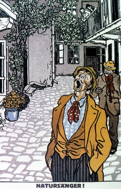「ナチュラル・シンガーズ」、c1905-1915 作： Moritz Jung