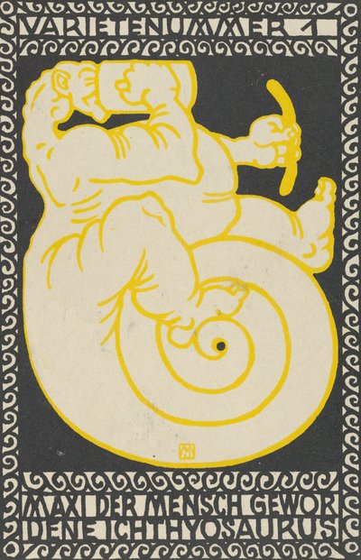Variety Act 1: Maxi the Ichthyosaurus Turned Man Variety Act 1: Maxi der Mensch Gewor D..., 1907. 作： Moritz Jung