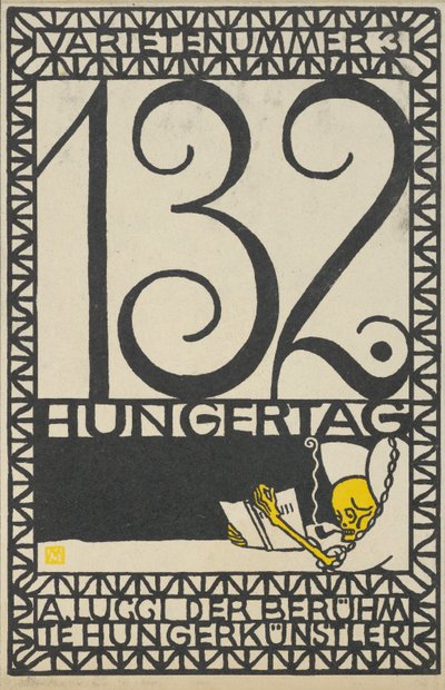 Variety Act 3: 132nd Day of Fasting, A. Lucci the Famous Hunger Artist Varietenummer 3: 1..., 1907. 作： Moritz Jung