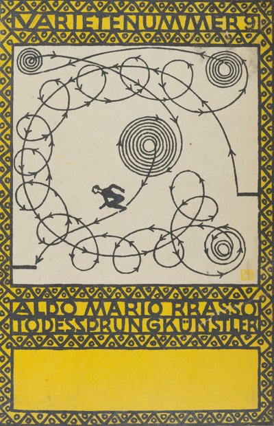 Variety Act 9: アルド マリオ ブラッソ、リープ オブ デス アーティスト Varietenummer 9: Aldo Mario Bras...、1907 年。 作： Moritz Jung