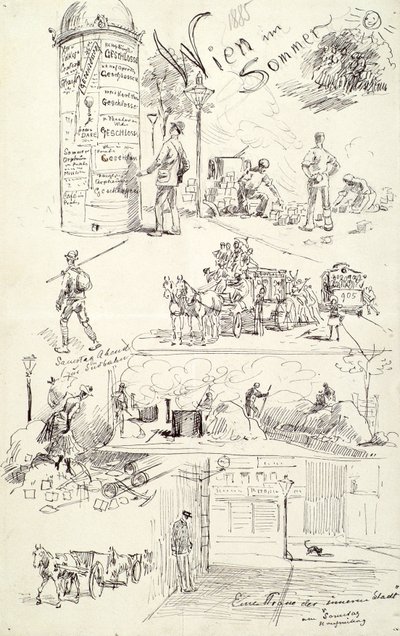 ウィーンのタイプ 1885 (夏のウィーン) 作： Moritz Ledeli