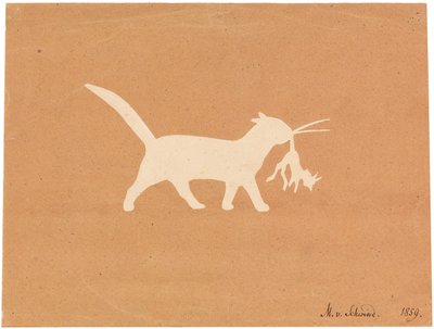 猫の小悪魔、1859年。 作： Moritz Ludwig von Schwind