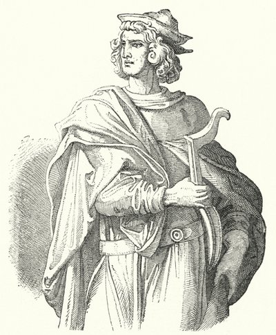 Walther von der Vogelweide（中高ドイツの叙情詩人）（彫刻 作： Moritz Ludwig von Schwind