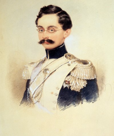 アドルフ1世の肖像、ナッソー公、ルクセンブルク大公1817-1905、1840年代 作： Moritz Michael Daffinger