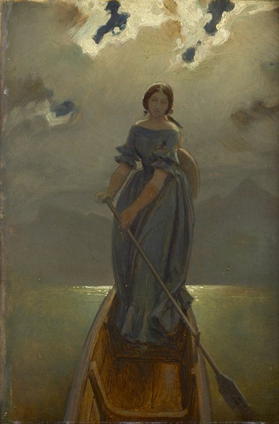 船長 (Marie Spaun am Gmundner See 男爵夫人) 作： Moritz Ludwig von Schwind