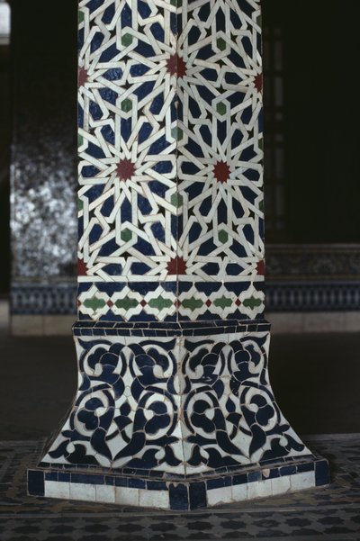 タミエルグラウイのカスバ、ゼリーのタイル細工、ディテール（セラミック） 作： Moroccan School