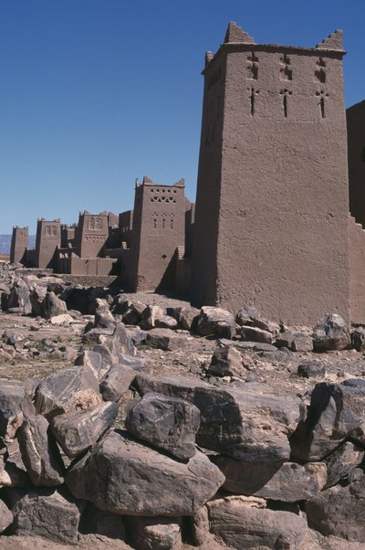 クサー、ドラ渓谷の眺め 作： Moroccan School