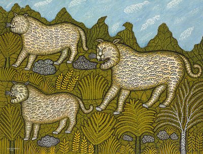 ヒョウの家族 作： Morris Hirshfield