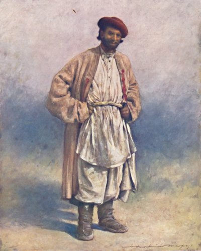 「カシミールのヒンドゥー教の羊飼い」、1903 年 作： Mortimer L Menpes