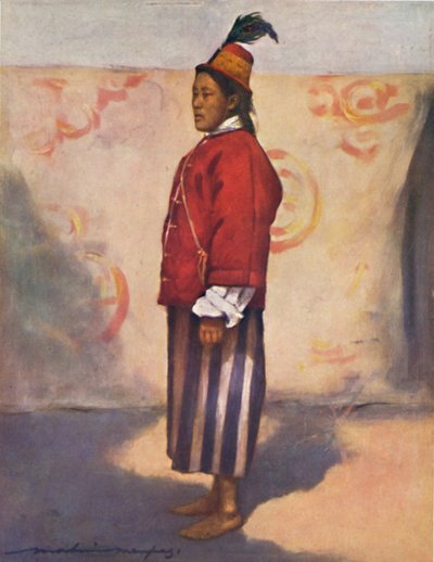 「シッキムのマハラジャの兵士」、1903 作： Mortimer L Menpes