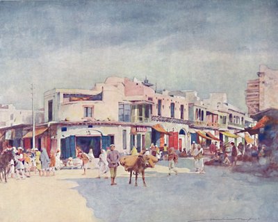 「ストリートシーン」、1903 作： Mortimer L Menpes