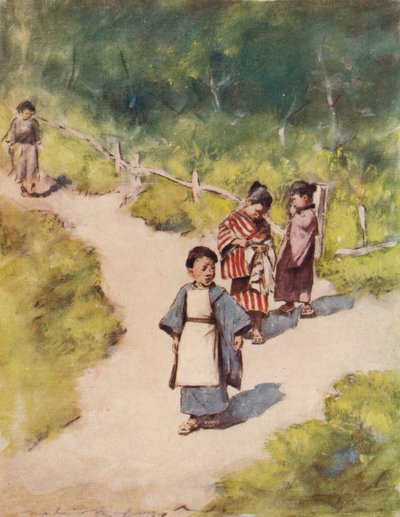 「晴れた散歩」、c1887、1901 作： Mortimer L Menpes