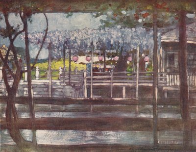 「藤の庭」、c1887、1901 作： Mortimer L Menpes