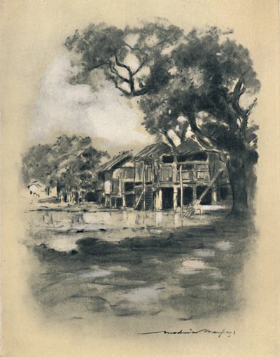 「田舎の村」、1903 作： Mortimer L Menpes