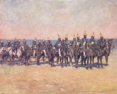 「キシェンガルの装甲騎兵」、1903 作： Mortimer L Menpes
