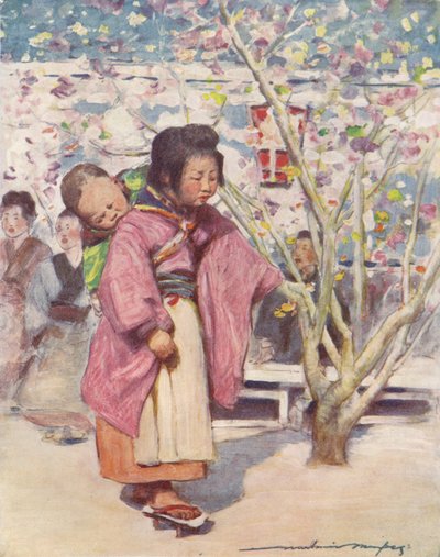 「赤ちゃんと赤ちゃん」、c1887、1901 作： Mortimer L Menpes