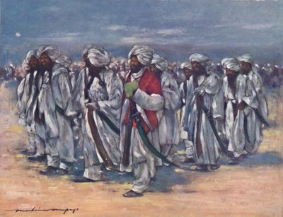 「ダルバール デーのバルーチ首長」、1903 年 作： Mortimer L Menpes