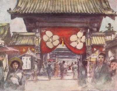 「神殿への導き」、c1887、1901 作： Mortimer L Menpes