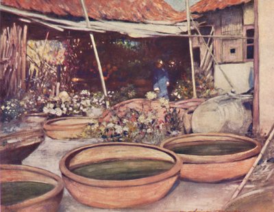 ナーサリーガーデン」1903年 作： Mortimer L Menpes