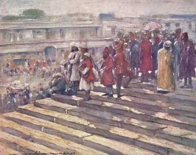 ジュママスジドの階段について（1903年） 作： Mortimer L Menpes