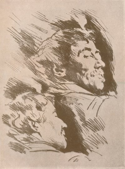 「肖像研究」、c1880、1904 作： Mortimer L Menpes