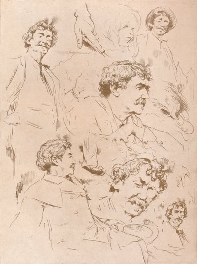 「肖像研究」、c1880、1904 作： Mortimer L Menpes