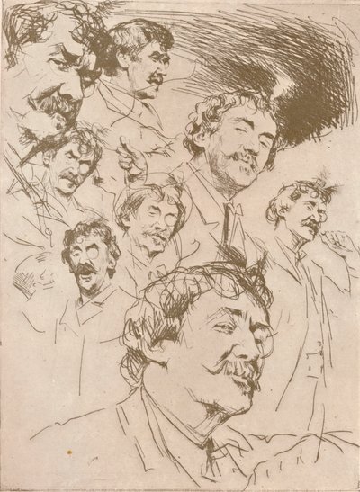 「肖像研究」、c1880、1904 作： Mortimer L Menpes
