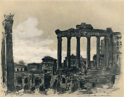 「古代ローマの遺跡」、1903 年 作： Mortimer L Menpes