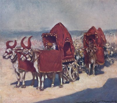 いくつかのネイティブ車両、1903 作： Mortimer L Menpes