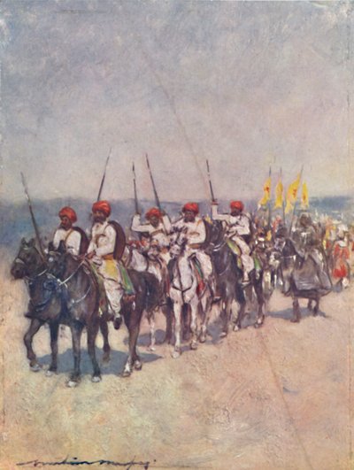 「カッチの槍持ち」、1903 作： Mortimer L Menpes