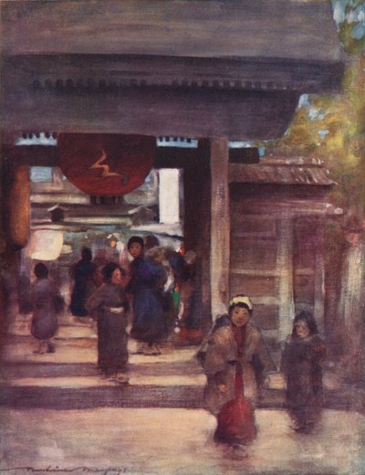 「神殿への道」、c1887、1901 作： Mortimer L Menpes