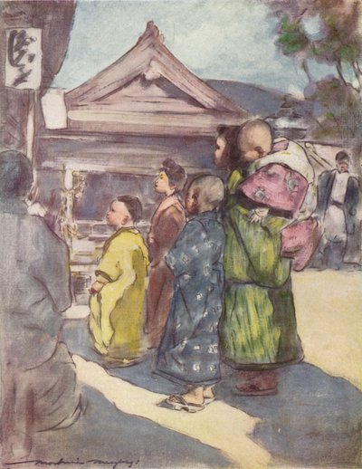 「観劇」、c1887、1901 作： Mortimer L Menpes