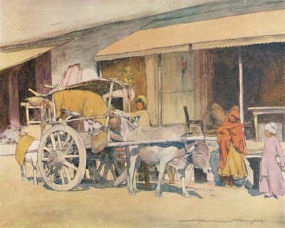 ブロックカート、アジュメール、1905 作： Mortimer Ludington Menpes