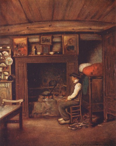 農家の台所（カラーリトグラフ） 作： Mortimer Ludington Menpes