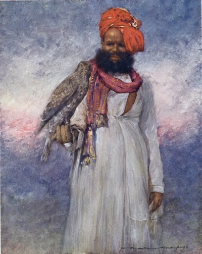 A Hawksman of Rajgarh（カラーリトグラフ 作： Mortimer Ludington Menpes