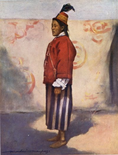 シッキムのマハラジャの兵士（カラーリトグラフ 作： Mortimer Ludington Menpes