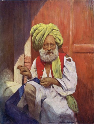 A Tailor（カラーリトグラフ 作： Mortimer Ludington Menpes